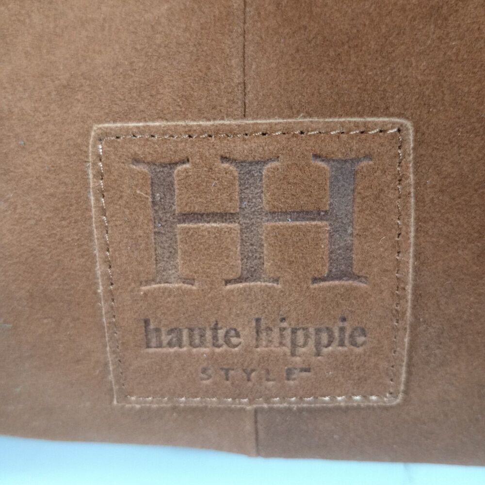 NWT Haute Hippie Style Brown Suede Leather Fringe Hobo Shoulder Bag Boho Purse - Picture 5 of 10